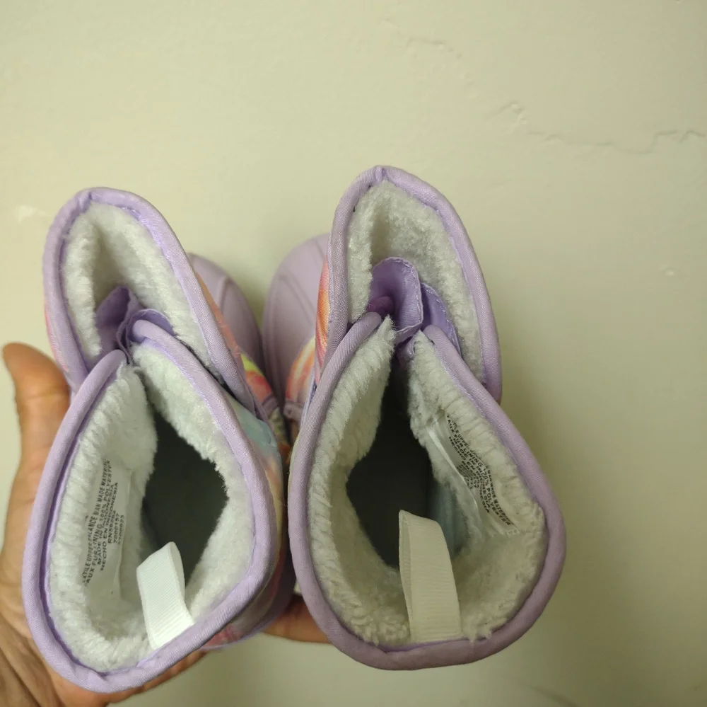 Children's Place Girls Purple/Pink Snow Boots Size 6 - Picture 6 of 10